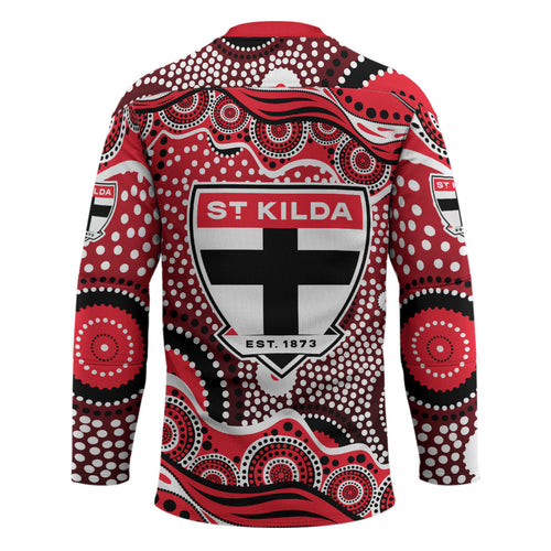 St Kilda Saints Hockey Jersey Aboriginal Dot Pattern - Football Mascot Heritage Pride
