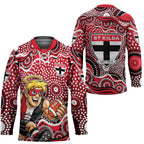 St Kilda Saints Hockey Jersey Aboriginal Dot Pattern - Football Mascot Heritage Pride