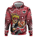 St Kilda Saints Hoodie Aboriginal Dot Pattern - Football Mascot Heritage Pride