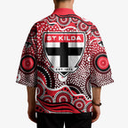 St Kilda Saints Kimono Aboriginal Dot Pattern - Football Mascot Heritage Pride