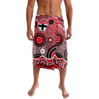 St Kilda Saints Lavalava Aboriginal Dot Pattern - Football Mascot Heritage Pride