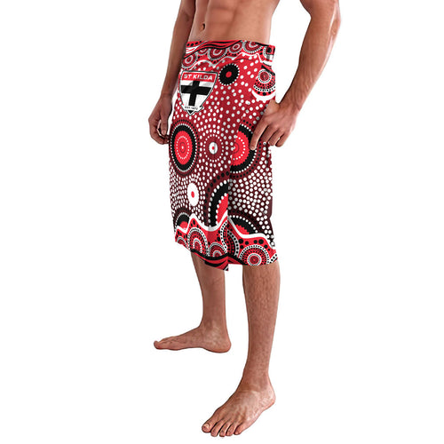 St Kilda Saints Lavalava Aboriginal Dot Pattern - Football Mascot Heritage Pride