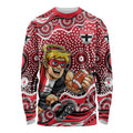 St Kilda Saints Long Sleeve Shirt Aboriginal Dot Pattern - Football Mascot Heritage Pride