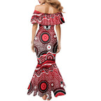 St Kilda Saints Mermaid Dress Aboriginal Dot Pattern - Football Mascot Heritage Pride