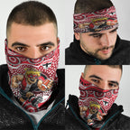 St Kilda Saints Neck Gaiter Aboriginal Dot Pattern - Football Mascot Heritage Pride