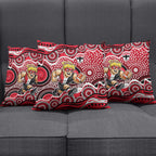 St Kilda Saints Pillow Cover Aboriginal Dot Pattern - Football Mascot Heritage Pride