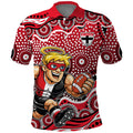 St Kilda Saints Polo Shirt Aboriginal Dot Pattern - Football Mascot Heritage Pride