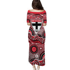 St Kilda Saints Puletasi Aboriginal Dot Pattern - Football Mascot Heritage Pride