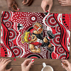 St Kilda Saints Puzzle Aboriginal Dot Pattern - Football Mascot Heritage Pride