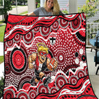 St Kilda Saints Quilt Aboriginal Dot Pattern - Football Mascot Heritage Pride