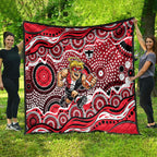 St Kilda Saints Quilt Aboriginal Dot Pattern - Football Mascot Heritage Pride
