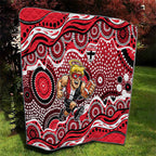 St Kilda Saints Quilt Aboriginal Dot Pattern - Football Mascot Heritage Pride