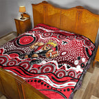 St Kilda Saints Quilt Aboriginal Dot Pattern - Football Mascot Heritage Pride