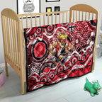 St Kilda Saints Quilt Aboriginal Dot Pattern - Football Mascot Heritage Pride