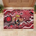 St Kilda Saints Rubber Doormat Aboriginal Dot Pattern - Football Mascot Heritage Pride