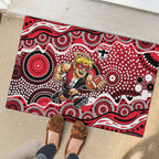 St Kilda Saints Rubber Doormat Aboriginal Dot Pattern - Football Mascot Heritage Pride