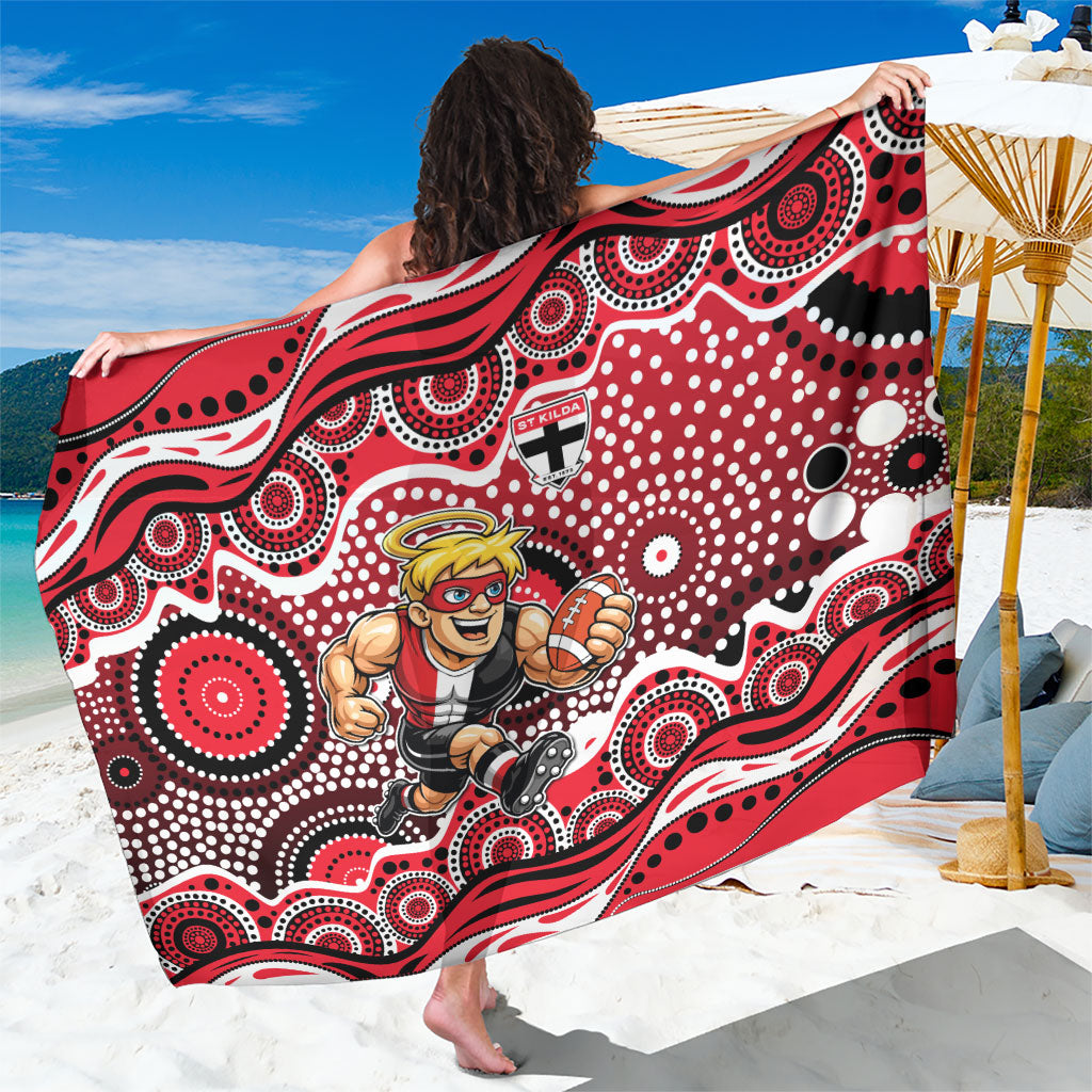 St Kilda Saints Sarong Aboriginal Dot Pattern - Football Mascot Heritage Pride