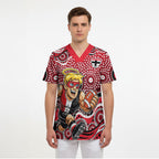 St Kilda Saints Scrub Top Aboriginal Dot Pattern - Football Mascot Heritage Pride