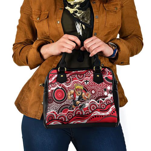 St Kilda Saints Shoulder Handbag Aboriginal Dot Pattern - Football Mascot Heritage Pride