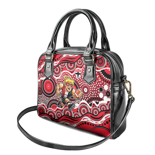 St Kilda Saints Shoulder Handbag Aboriginal Dot Pattern - Football Mascot Heritage Pride