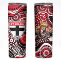 St Kilda Saints Skinny Tumbler Aboriginal Dot Pattern - Football Mascot Heritage Pride