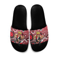 St Kilda Saints Slide Sandals Aboriginal Dot Pattern - Football Mascot Heritage Pride