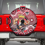 St Kilda Saints Spare Tire Cover Aboriginal Dot Pattern - Football Mascot Heritage Pride