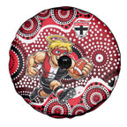 St Kilda Saints Spare Tire Cover Aboriginal Dot Pattern - Football Mascot Heritage Pride