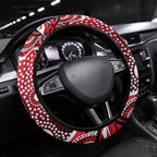 St Kilda Saints Steering Wheel Cover Aboriginal Dot Pattern - Football Mascot Heritage Pride