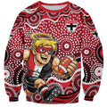 St Kilda Saints Sweatshirt Aboriginal Dot Pattern - Football Mascot Heritage Pride