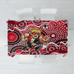 St Kilda Saints Tablecloth Aboriginal Dot Pattern - Football Mascot Heritage Pride