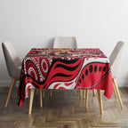 St Kilda Saints Tablecloth Aboriginal Dot Pattern - Football Mascot Heritage Pride