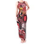 St Kilda Saints Tank Maxi Dress Aboriginal Dot Pattern - Football Mascot Heritage Pride