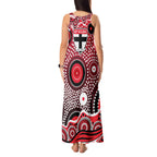 St Kilda Saints Tank Maxi Dress Aboriginal Dot Pattern - Football Mascot Heritage Pride