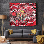 St Kilda Saints Tapestry Aboriginal Dot Pattern - Football Mascot Heritage Pride