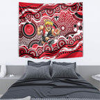 St Kilda Saints Tapestry Aboriginal Dot Pattern - Football Mascot Heritage Pride
