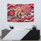 St Kilda Saints Tapestry Aboriginal Dot Pattern - Football Mascot Heritage Pride