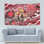 St Kilda Saints Tapestry Aboriginal Dot Pattern - Football Mascot Heritage Pride