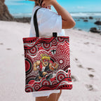 St Kilda Saints Tote Bag Aboriginal Dot Pattern - Football Mascot Heritage Pride