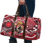 St Kilda Saints Travel Bag Aboriginal Dot Pattern - Football Mascot Heritage Pride