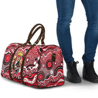 St Kilda Saints Travel Bag Aboriginal Dot Pattern - Football Mascot Heritage Pride