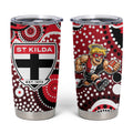 St Kilda Saints Tumbler Cup Aboriginal Dot Pattern - Football Mascot Heritage Pride