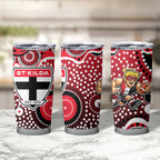 St Kilda Saints Tumbler Cup Aboriginal Dot Pattern - Football Mascot Heritage Pride
