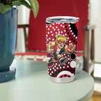 St Kilda Saints Tumbler Cup Aboriginal Dot Pattern - Football Mascot Heritage Pride