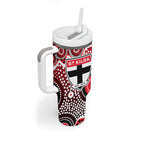 St Kilda Saints Tumbler With Handle Aboriginal Dot Pattern - Football Mascot Heritage Pride