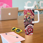 St Kilda Saints Tumbler With Handle Aboriginal Dot Pattern - Football Mascot Heritage Pride