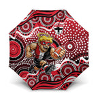 St Kilda Saints Umbrella Aboriginal Dot Pattern - Football Mascot Heritage Pride