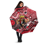 St Kilda Saints Umbrella Aboriginal Dot Pattern - Football Mascot Heritage Pride
