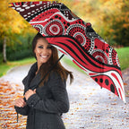 St Kilda Saints Umbrella Aboriginal Dot Pattern - Football Mascot Heritage Pride