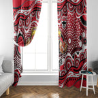 St Kilda Saints Window Curtain Aboriginal Dot Pattern - Football Mascot Heritage Pride